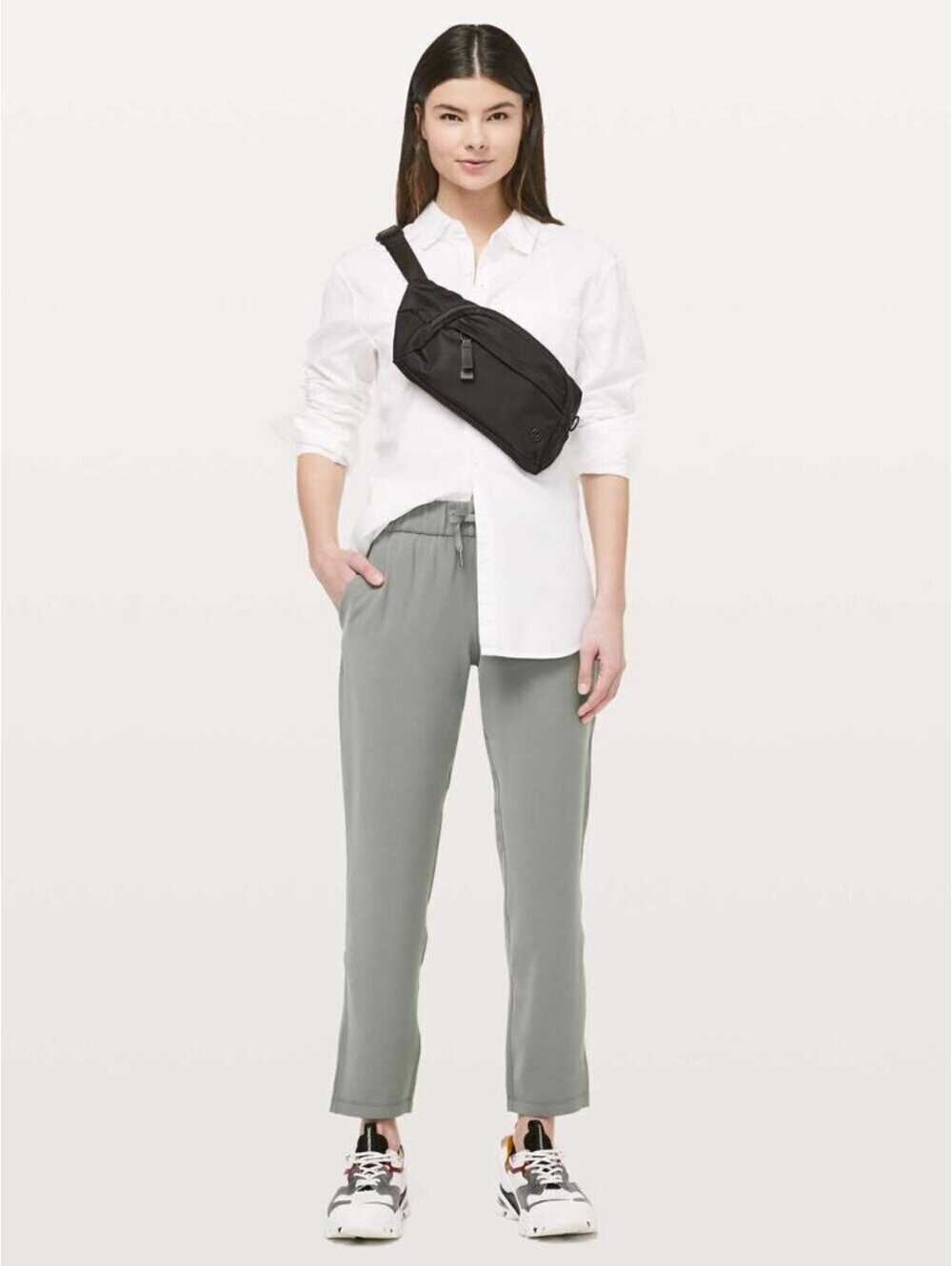 Lululemon On the Fly 7/8 Pant - Grey Sage - 8
